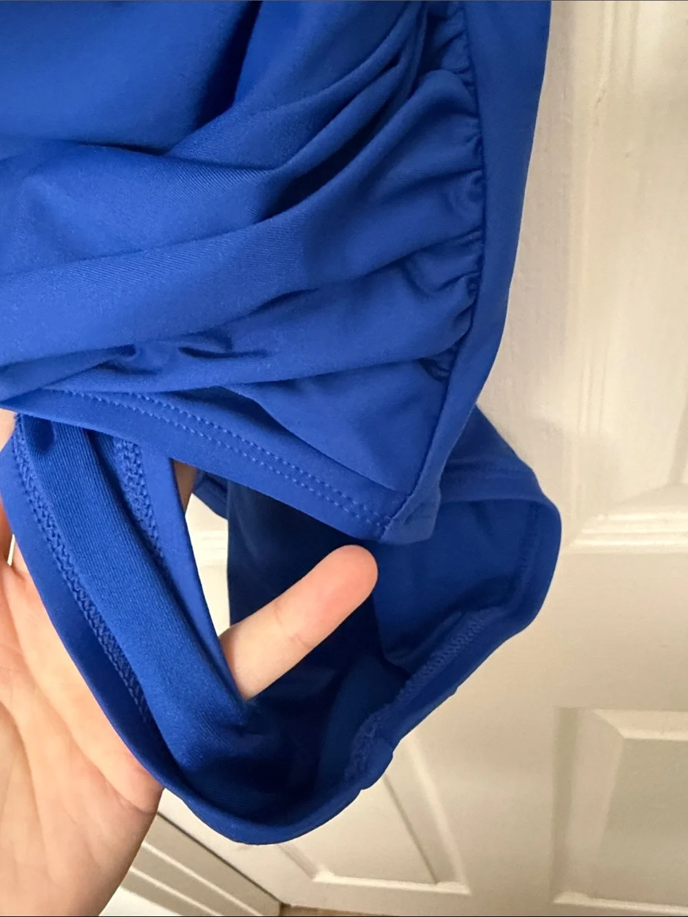DKNY Blue Ruffle One-Piece Swimsuit - Picture 5 of 6
